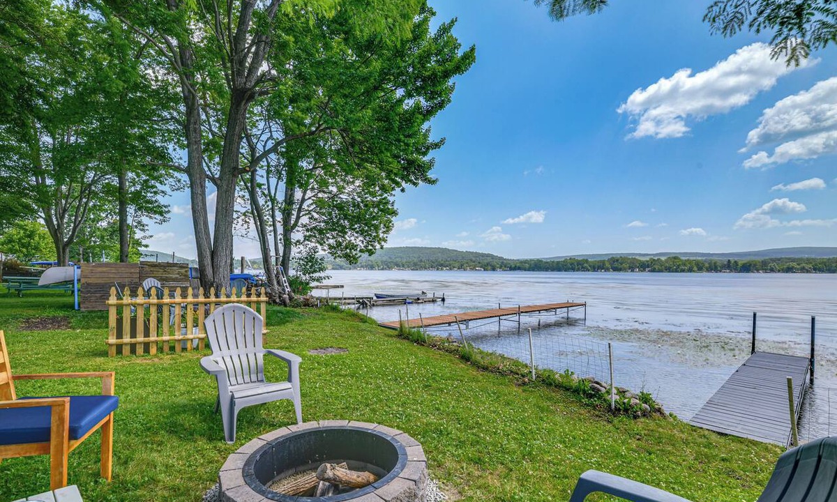 Bradford House | Fire Pit, Private Dock! Lamoka Lake Retreat