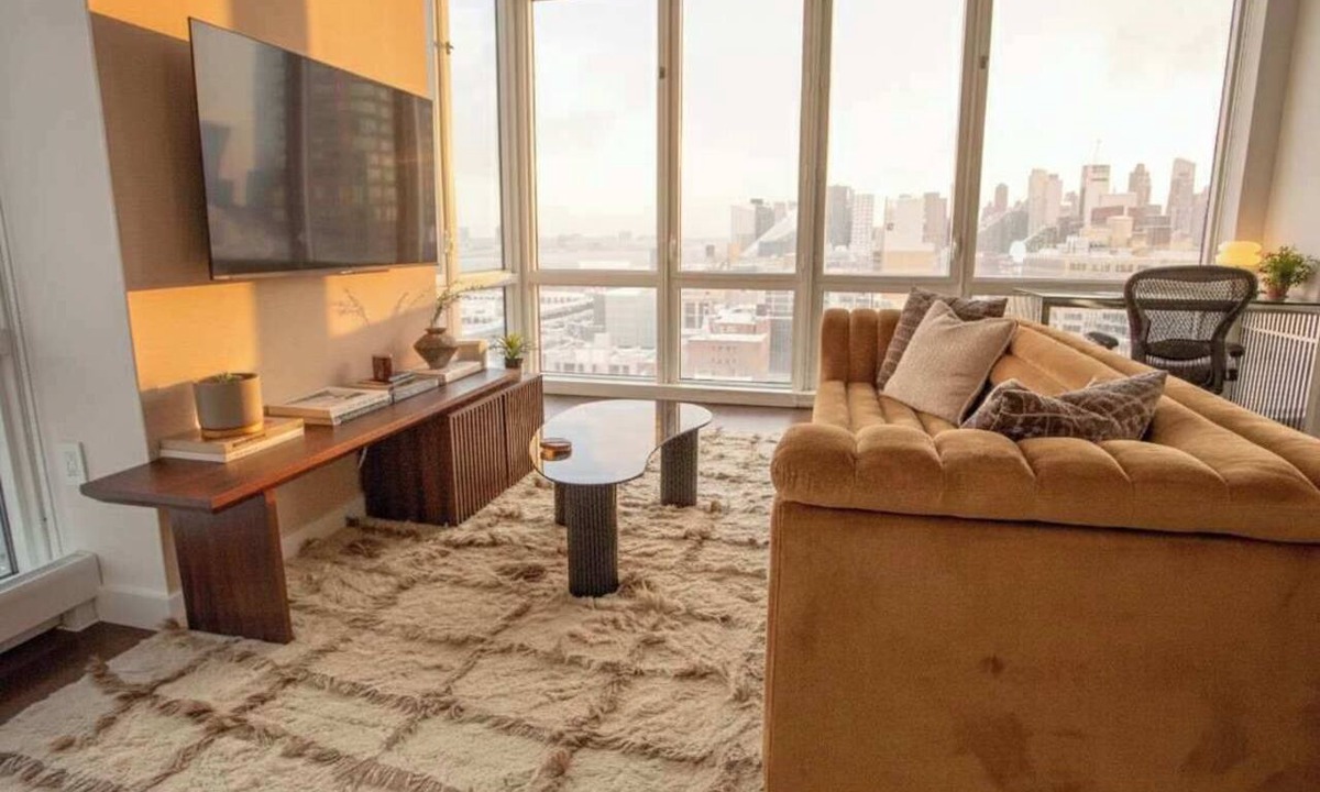 Hell's Kitchen Apartment | Midcentury Designer Luxury High rise Corner 2BR/BA