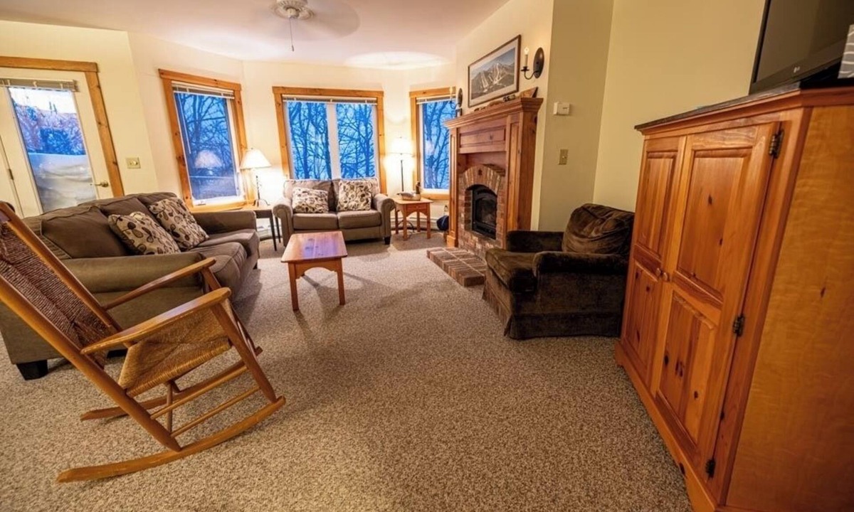 North Troy House | Sunny Jay Peak ski-in/ski-out condo w/fireplace!