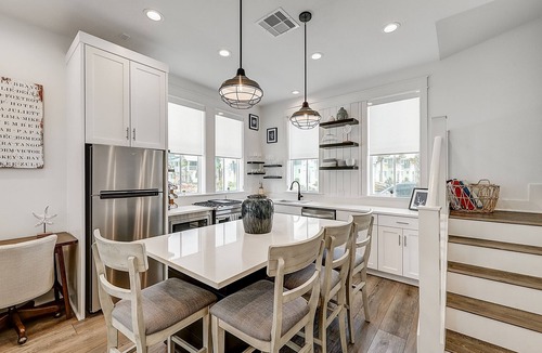Port Aransas Cabin | Bright, modern home with shaded porch, AC & on-site golf, pool, beach access