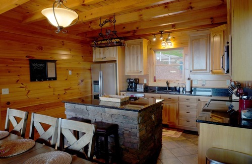 Lake Lure Cabin | Cozy Cabin w/ Breathtaking Mountain view, hot tub, fire fit, game room & luxury.