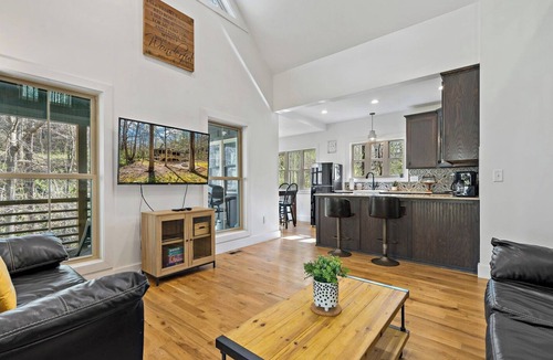 Lake Lure Cottage | Creekside Cottage w/Private Lake & Beach Access in Lake Lure