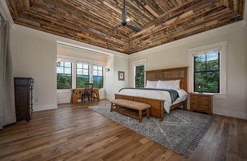 Mill Spring House | Escape at Bright's Creek Reserve: Large 5 BR Home w/ Mountain Views and Private Pool!