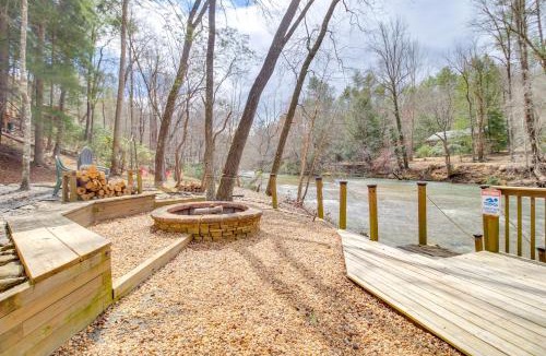 East Ellijay House | Game Room & Fire Pit: Riverfront Home in Ellijay!