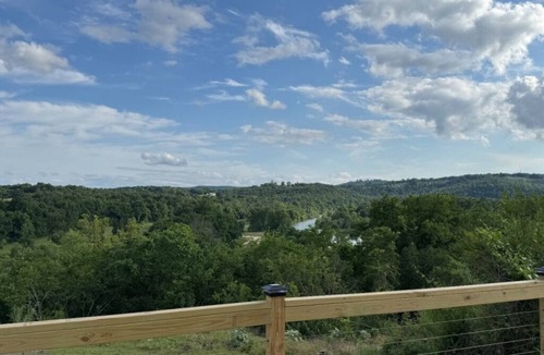 Yellville Cabin | NEW! Cabin w/Gorgeous Views, Pool, FirePit
