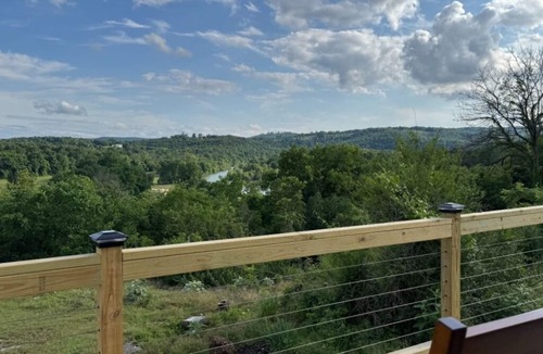 Yellville Cabin | NEW! Cabin w/Gorgeous Views, Pool, FirePit