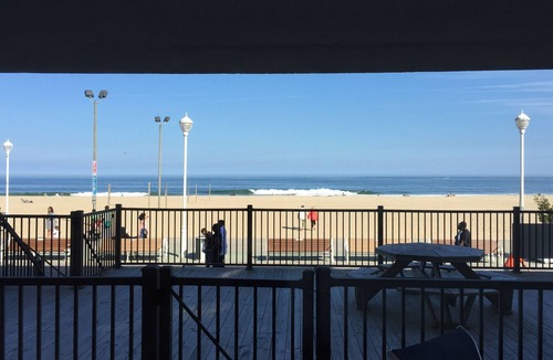 Ocean City Condo | Ocean Front 1st Floor walkout to 25'x50' deck on the Boardwalk/Beach at 4th St