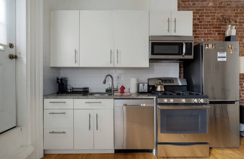Hoboken Apartment | Stylish 1BR w Balcony & Laundry, Walk to PATH NYC