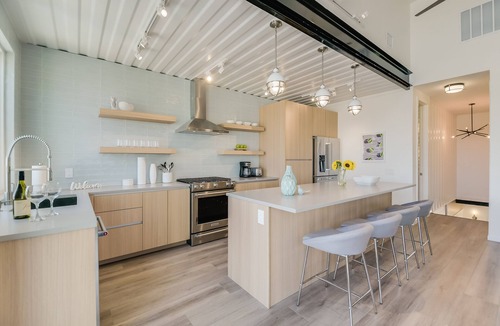 Shibui Sands House | Uniquely designed industrial chic home created from shipping containers & sustai