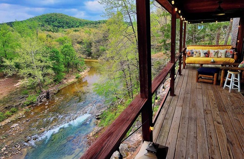 Boswell Cabin | WATERFRONT - Piney Creek Access - Free Kayaks - Sweeping Views - Cliffside Cabin