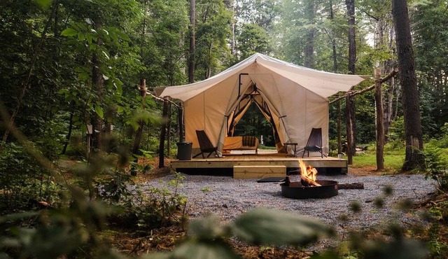 Classic Safari Tent in the Heart of the Adirondack Wilderness, near Lake George, New York