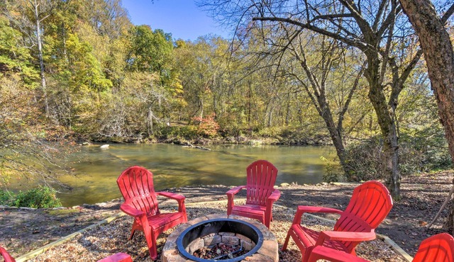 Riverfront Ellijay Home w/ Private Deck & Hot Tub!